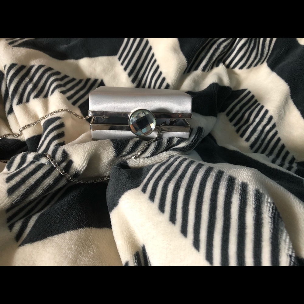 Silver dressy purse